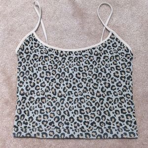Kitty Gains Leopard Criss Cross Seamless Tank